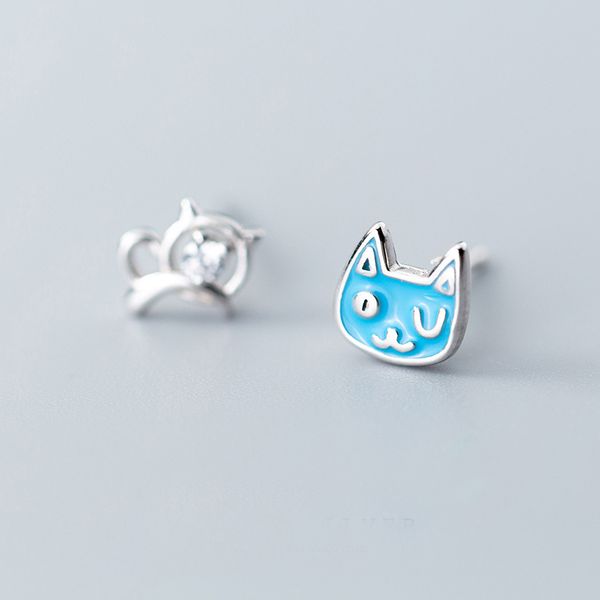 mloveacc real 925 sterling silver asymmetry stud earrings for lovely women party cute blue tiny cat zircon fashion jewelry gift, Golden;silver
mloveacc real 925 sterling silver asymmetry stud earrings for lovely women party cute blue tiny cat zircon fashion jewelry gift, Golden;silver
