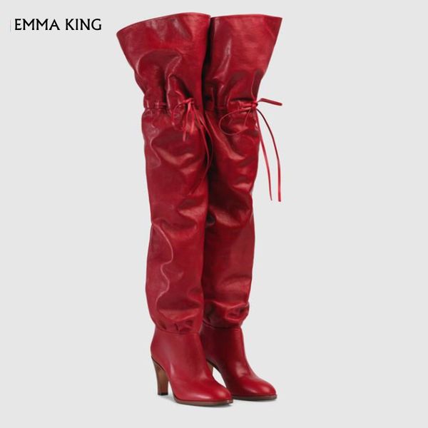 over the knee boots for women solid color round toe mid heel loose casual leg self-tie style party shoes woman plus size booties, Black
over the knee boots for women solid color round toe mid heel loose casual leg self-tie style party shoes woman plus size booties, Black