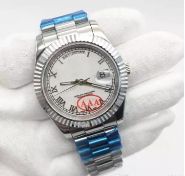 luxury mens watch day date president silver stainless steel silver dial roma number sapphire glass quality original clasp 2356, Slivery;brown
luxury mens watch day date president silver stainless steel silver dial roma number sapphire glass quality original clasp 2356, Slivery;brown