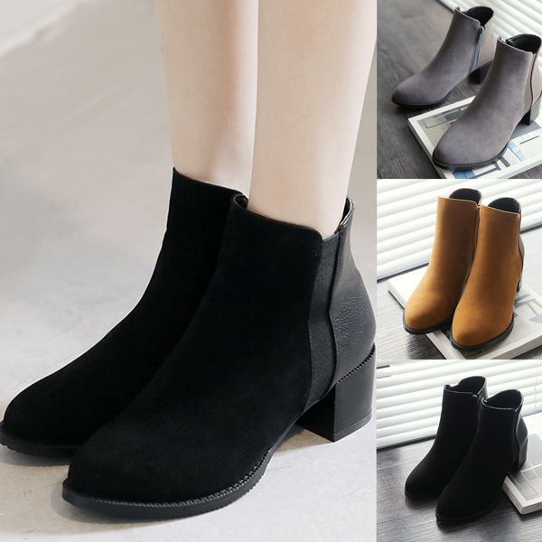 women retro thick high heel zipper single boot student large size boots flock thick mid heel single boot dropshipping, Black
women retro thick high heel zipper single boot student large size boots flock thick mid heel single boot dropshipping, Black