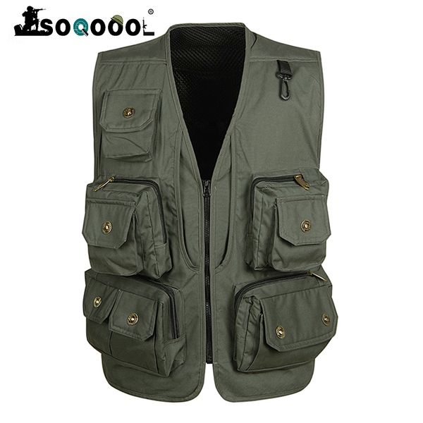 soqoool summer casual many pockets waistcoat men mesh breathable shooting vest tactical cotton outerwear sleeveless vest, Black;white
soqoool summer casual many pockets waistcoat men mesh breathable shooting vest tactical cotton outerwear sleeveless vest, Black;white