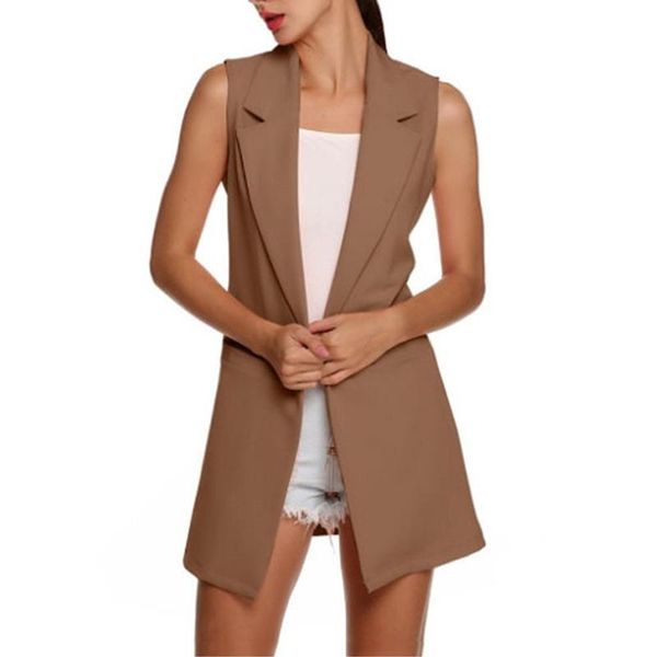 women solid color sleeveless slim-fit long lapel pocket waistcoat formal vest long lapel pocket waistcoat formal vest, Black;white
women solid color sleeveless slim-fit long lapel pocket waistcoat formal vest long lapel pocket waistcoat formal vest, Black;white