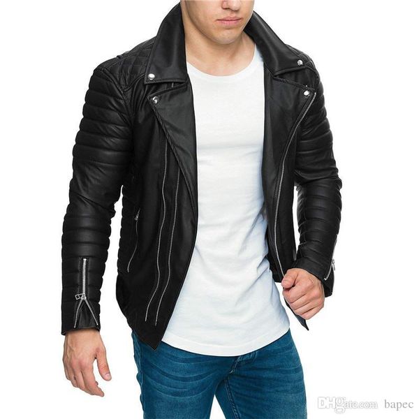 mens конструктора pu кожаной куртка motorbiker отложной воротник молния slim fit пальто куртка, Black;brown
mens конструктора pu кожаной куртка motorbiker отложной воротник молния slim fit пальто куртка, Black;brown