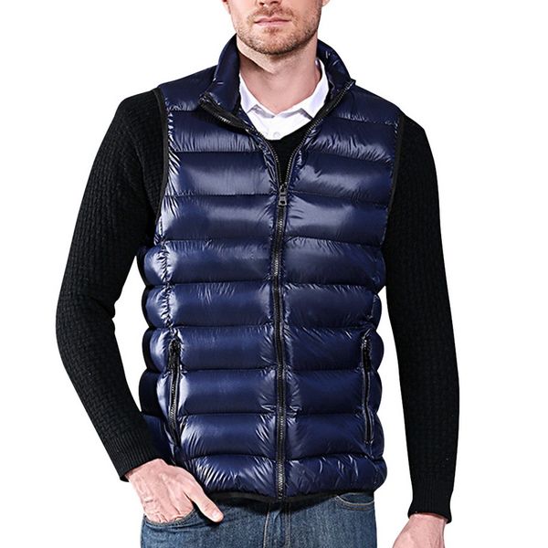 2019 autumn winter men sleeveless down jacket vest male winter solid slim coat vest mens windproof warm waistcoat plus size 5xl, Black;white
2019 autumn winter men sleeveless down jacket vest male winter solid slim coat vest mens windproof warm waistcoat plus size 5xl, Black;white