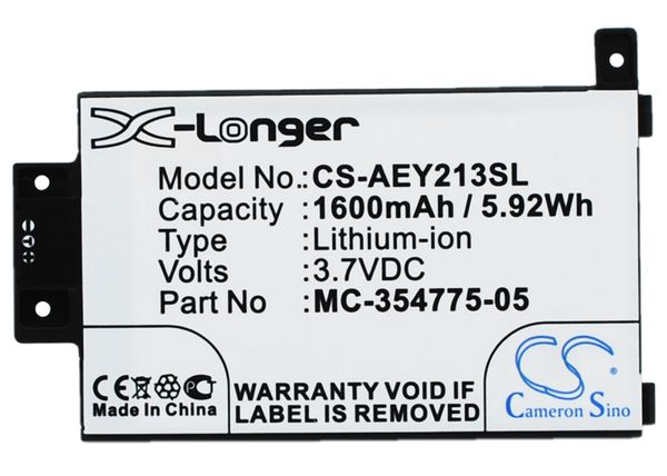 cameron sino 1600mah battery 58-000049, mc-354775-05, s13-r1-d for amazon dp75sdi, kindle paperwhite 2013, kindle touch 6" 2013
cameron sino 1600mah battery 58-000049, mc-354775-05, s13-r1-d for amazon dp75sdi, kindle paperwhite 2013, kindle touch 6" 2013