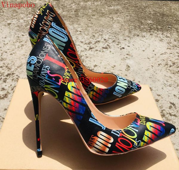 vinapobo 2019 graffiti printed women pumps stiletto high heels spring wedding party shallow women shoes sapato feminino, Black
vinapobo 2019 graffiti printed women pumps stiletto high heels spring wedding party shallow women shoes sapato feminino, Black