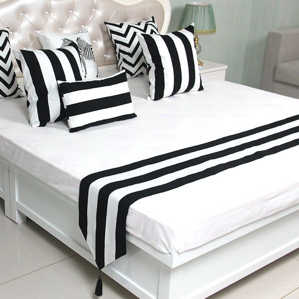 black and white stripes bedspread modern simple style bed runner bedding scarf wedding home l bedroom decorative bed cover
black and white stripes bedspread modern simple style bed runner bedding scarf wedding home l bedroom decorative bed cover