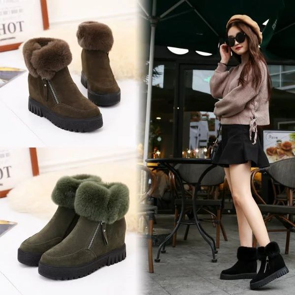 snow boots for women zipper women's shoes platform round toe winter footwear boots-women plush booties ladies low heels booties, Black
snow boots for women zipper women's shoes platform round toe winter footwear boots-women plush booties ladies low heels booties, Black