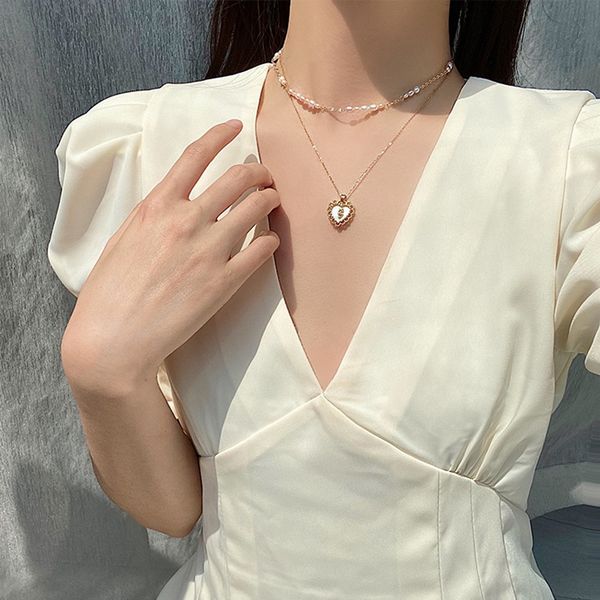 mengjiqiao fashion elegant pearl choker shell heart jewelry for women girls party wedding chain necklace bijoux colares 2pcs/set, Silver
mengjiqiao fashion elegant pearl choker shell heart jewelry for women girls party wedding chain necklace bijoux colares 2pcs/set, Silver