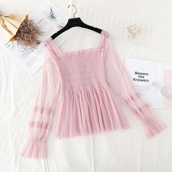women's blouses & shirts 2021 spring sweet ruffles hollow out lace shirt women flare sleeve solid slim gauze blouse fashion runway blus, White
women's blouses & shirts 2021 spring sweet ruffles hollow out lace shirt women flare sleeve solid slim gauze blouse fashion runway blus, White