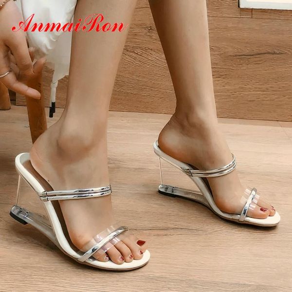 anmairon outside women shoes solid 2020 fashion summer round toe narrow band wedges high heels women slippers size 34-39, Black
anmairon outside women shoes solid 2020 fashion summer round toe narrow band wedges high heels women slippers size 34-39, Black