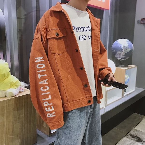 men's jackets 2021 spring and autumn korean version trendhong wind denim jacket workwear, Black;brown
men's jackets 2021 spring and autumn korean version trendhong wind denim jacket workwear, Black;brown