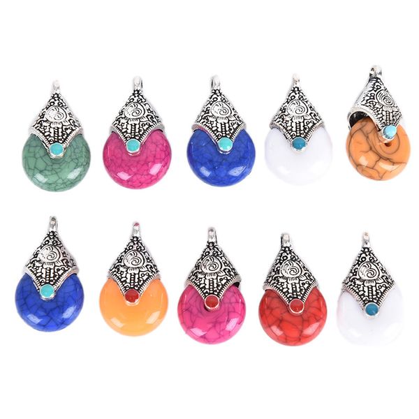 new 10pcs tibetan silver charms water drop beads natural stone pendants for jewelry making diy necklaces bracelets accessories, Bronze;silver
new 10pcs tibetan silver charms water drop beads natural stone pendants for jewelry making diy necklaces bracelets accessories, Bronze;silver
