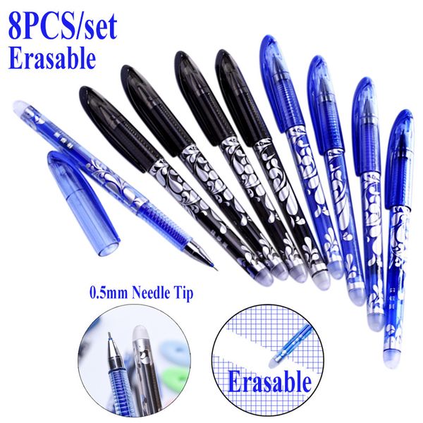 delvtch 8шт / комплект стираемые pen 0.5mm гелевая ручка для подарка детей студент пишущие инструменты канцелярские товары синий / черный че
delvtch 8шт / комплект стираемые pen 0.5mm гелевая ручка для подарка детей студент пишущие инструменты канцелярские товары синий / черный че