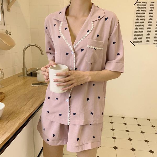 fdfklak women home wear summer short sleeved women pajamas short pant pyjamas sets cotton 2 pieces pink/white sleepwear set, Black;red
fdfklak women home wear summer short sleeved women pajamas short pant pyjamas sets cotton 2 pieces pink/white sleepwear set, Black;red