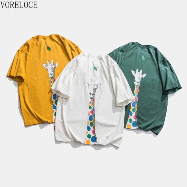 voreloce giraffe cartoon print men's high street casual loose short-sleeved t-shirt 2020 summer fashion brand clothing t-shirt, White;black
voreloce giraffe cartoon print men's high street casual loose short-sleeved t-shirt 2020 summer fashion brand clothing t-shirt, White;black