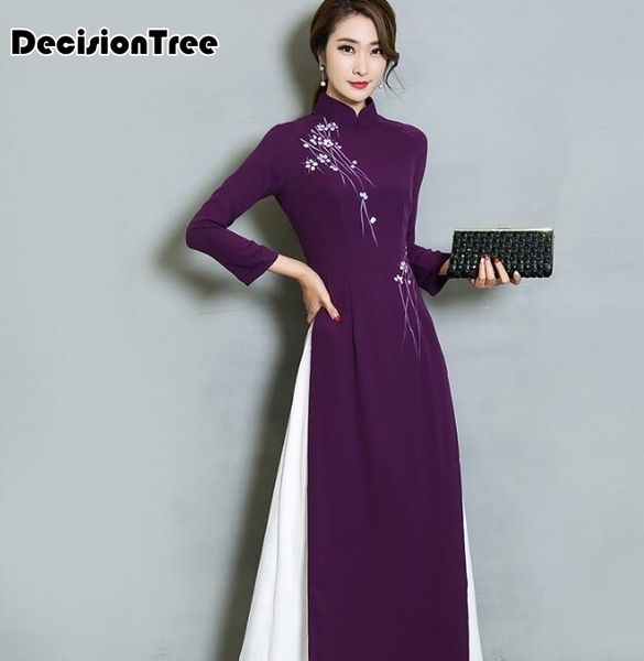 2019 vietnam aodai chinese traditional dress chinese dress qipao long cheongsam chinoise modern cheongsam, Red
2019 vietnam aodai chinese traditional dress chinese dress qipao long cheongsam chinoise modern cheongsam, Red