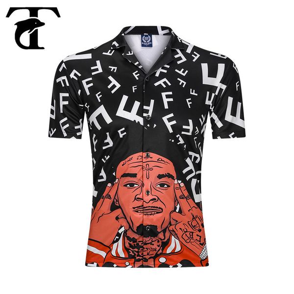 2020 casual letters printed men shirt new fashion punk style short sleeved buttons shirts for male beach hawaii clothes, White;black
2020 casual letters printed men shirt new fashion punk style short sleeved buttons shirts for male beach hawaii clothes, White;black