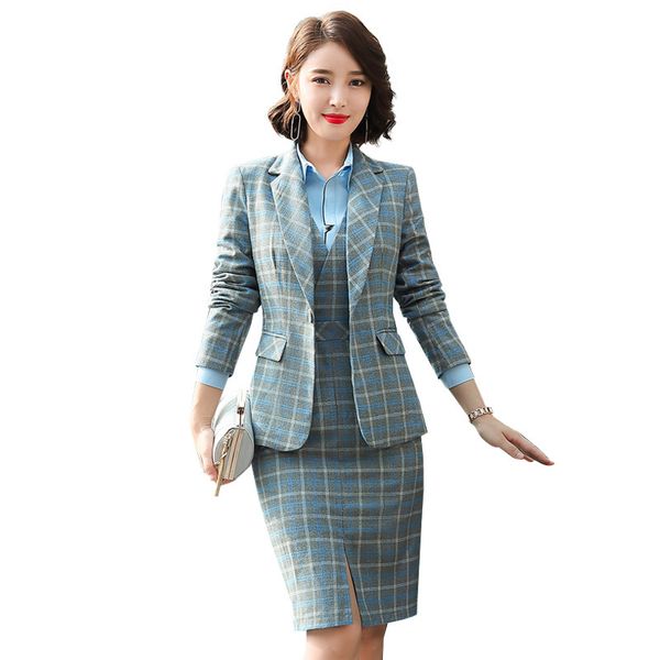 work dresses s-5xl formal dress blazer women with jacket women's plaid suit set office wear for ladies evening costumes, White;black
work dresses s-5xl formal dress blazer women with jacket women's plaid suit set office wear for ladies evening costumes, White;black
