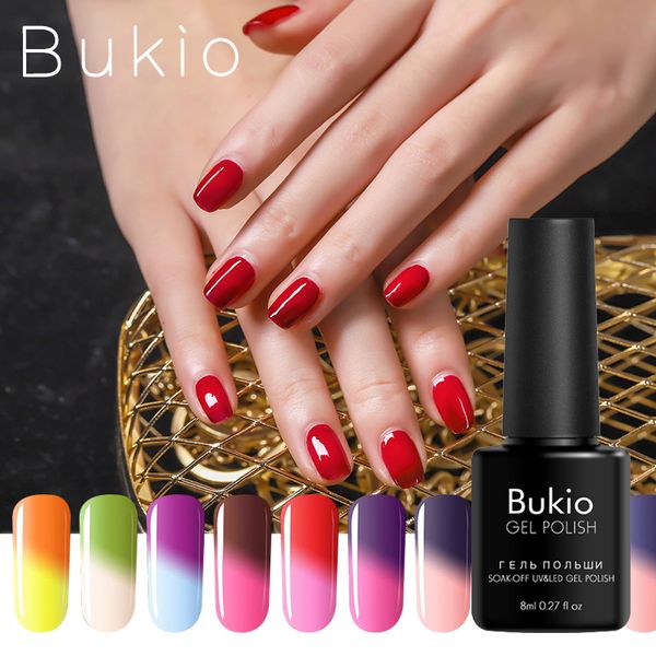 bukio temperature changing colors nail gel polish semi-permanent hybrid varnish soak off thermal color change uv gel art lacquer, Red;pink
bukio temperature changing colors nail gel polish semi-permanent hybrid varnish soak off thermal color change uv gel art lacquer, Red;pink