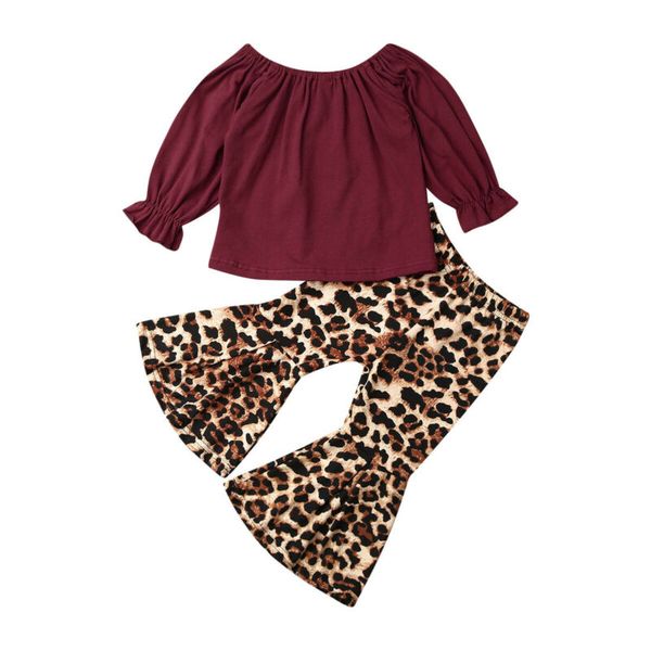 1-6y autumn infant kid baby girl clothes sets long sleeve t-shirt+leopard flared pants outfit clothes, White
1-6y autumn infant kid baby girl clothes sets long sleeve t-shirt+leopard flared pants outfit clothes, White