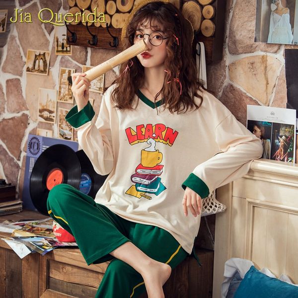 womens pyjamas kawaii print lingerie elastic waist print autumn round neck cotton woman long sleeping wear, Black;red
womens pyjamas kawaii print lingerie elastic waist print autumn round neck cotton woman long sleeping wear, Black;red