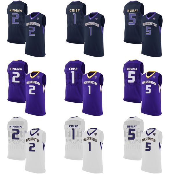 dan kingma stitched men's washington huskies david crisp dejounte murray custom any name college basketball jersey, Black
dan kingma stitched men's washington huskies david crisp dejounte murray custom any name college basketball jersey, Black