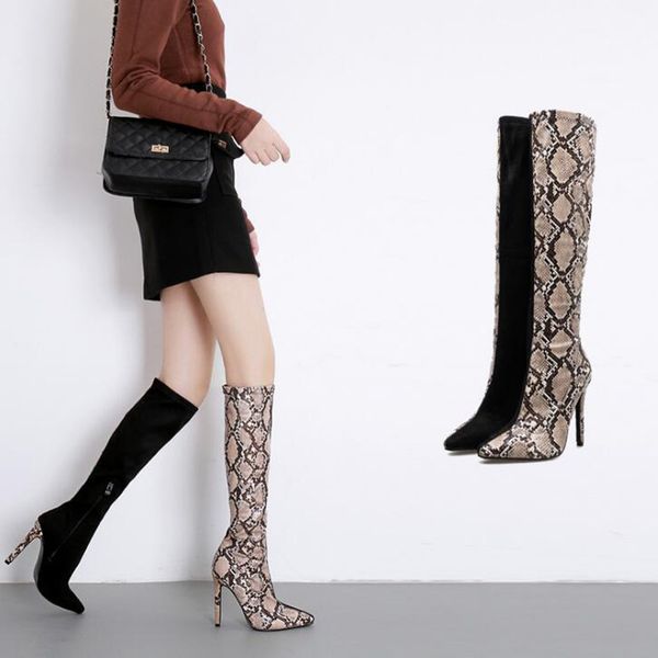 snake grain fashion black women boots zip pointed toe spring ladies shoes european high heels knee high autumn boots women
snake grain fashion black women boots zip pointed toe spring ladies shoes european high heels knee high autumn boots women