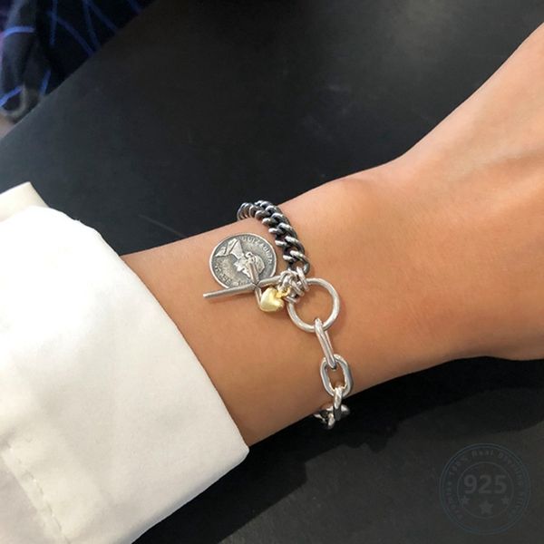 louleur real 925 серебряных монет цепи браслеты vintage ткачество крест сердца браслеты подарок для женщин мода fine jewelry cx200702, Black
louleur real 925 серебряных монет цепи браслеты vintage ткачество крест сердца браслеты подарок для женщин мода fine jewelry cx200702, Black
