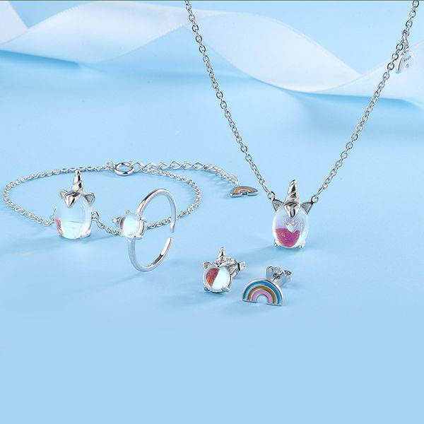 2019 new unicorn rainbow color moonstone crystal ring set for women girl moonlight stone pendant necklace 925 jewelry silver
2019 new unicorn rainbow color moonstone crystal ring set for women girl moonlight stone pendant necklace 925 jewelry silver