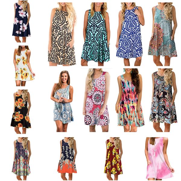dresses summer designer flowers print vest sleeveless dress tie dye fashion casual t shirt skirt dresses 39 color s-3xl cz629, Black;gray
dresses summer designer flowers print vest sleeveless dress tie dye fashion casual t shirt skirt dresses 39 color s-3xl cz629, Black;gray
