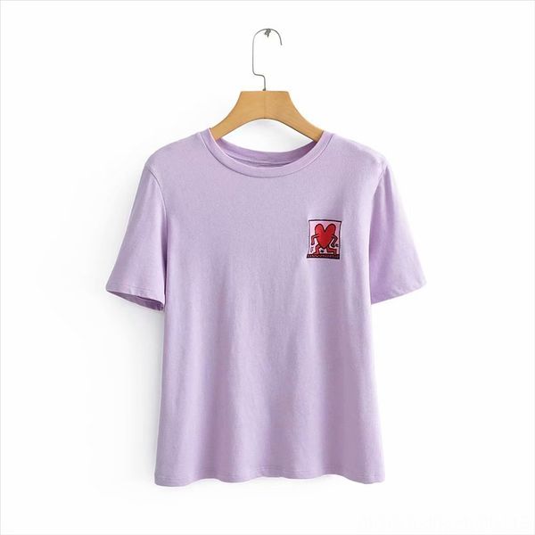 2020 women's round collar short sleeve 2020 women's round t-shirt embroidery collar embroidery short sleeve t-shirt, White
2020 women's round collar short sleeve 2020 women's round t-shirt embroidery collar embroidery short sleeve t-shirt, White