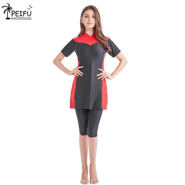 peifu colorblock modest muslim swimwear women plus size islamic swim wear short-sleeved swimsuit surf wear sport burkinis
peifu colorblock modest muslim swimwear women plus size islamic swim wear short-sleeved swimsuit surf wear sport burkinis