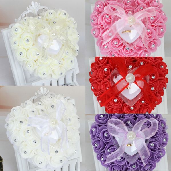 romantic rose wedding favor heart shape ring box rhinestone pillow cushion decor
romantic rose wedding favor heart shape ring box rhinestone pillow cushion decor