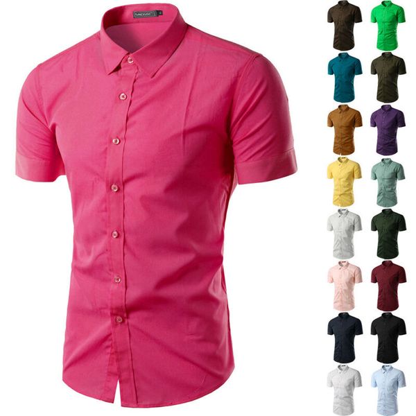 men's casual shirts 2021 men short sleeve button down turn out neck cotton formal slim fit shirt -3xl, White;black
men's casual shirts 2021 men short sleeve button down turn out neck cotton formal slim fit shirt -3xl, White;black