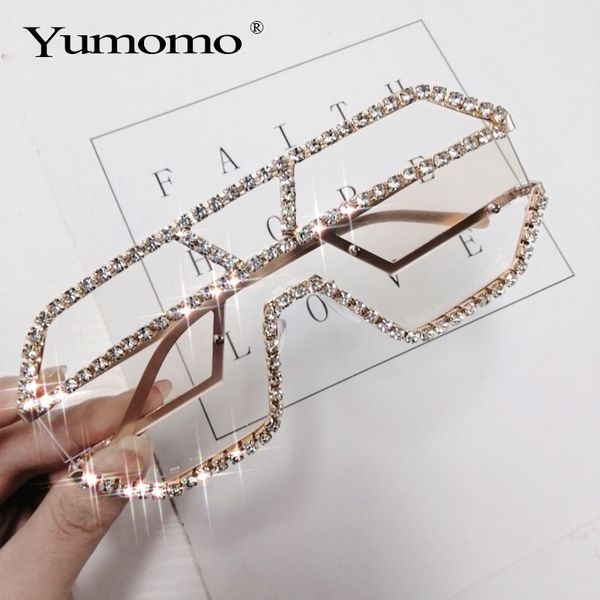 10 color one piece lens rhinestone sunglasses women oversized square sun glasses men sun glasses uv400, White;black
10 color one piece lens rhinestone sunglasses women oversized square sun glasses men sun glasses uv400, White;black