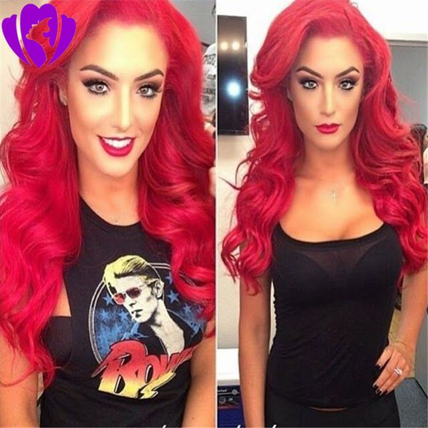fashion red color full lace frontal synthetic wig with baby hair 13*4 body wave brazilian hair lace wig middle part cosplay wig, Black
fashion red color full lace frontal synthetic wig with baby hair 13*4 body wave brazilian hair lace wig middle part cosplay wig, Black