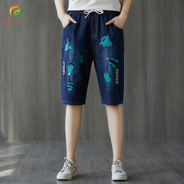 ripped jeans female women denim pants capri bottoms capris elastic waist embroidery holes ripped trousers cropped jeans, Blue
ripped jeans female women denim pants capri bottoms capris elastic waist embroidery holes ripped trousers cropped jeans, Blue
