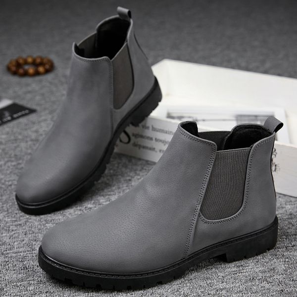 men boots ankle boots fashion men's male quality slip ons motorcycle man warm winter boots, Black
men boots ankle boots fashion men's male quality slip ons motorcycle man warm winter boots, Black