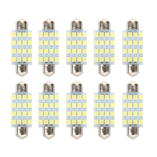 10 pcs 16 torpedo car bulb led smd 3528 42 mm - white 
10 pcs 16 torpedo car bulb led smd 3528 42 mm - white