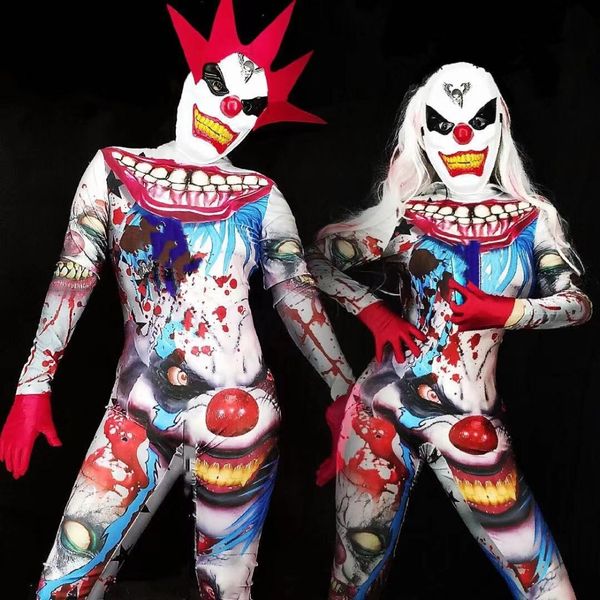 christmas halloween women new horror clown jumpsuit dancer costume performance outfit same women and men paragraph costume, Black;red
christmas halloween women new horror clown jumpsuit dancer costume performance outfit same women and men paragraph costume, Black;red