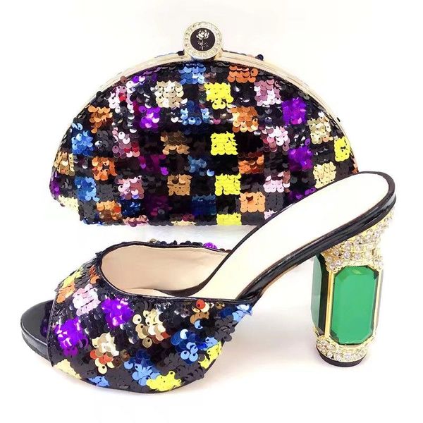 beautiful black women dress shoes and bag with nice colorful bling decorate african pumps match handbag set v218,heel 12cm
beautiful black women dress shoes and bag with nice colorful bling decorate african pumps match handbag set v218,heel 12cm