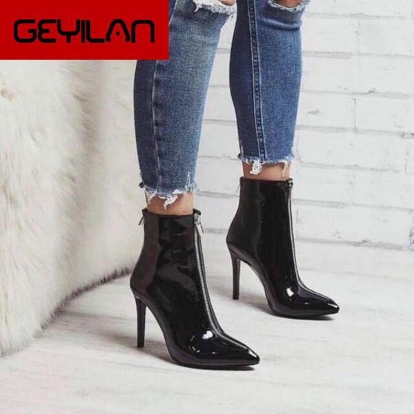 ladies boots thin heels fashion patent leather ankle boots pointed toe high heels ladies shoe pump size 40 black drop ship
ladies boots thin heels fashion patent leather ankle boots pointed toe high heels ladies shoe pump size 40 black drop ship