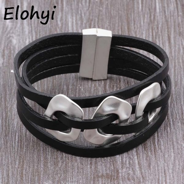 elohyi women bracelet&bangles multilevel geometric leather rope magnet buckle bracelet for women elegant design jewelry gifts, Black
elohyi women bracelet&bangles multilevel geometric leather rope magnet buckle bracelet for women elegant design jewelry gifts, Black