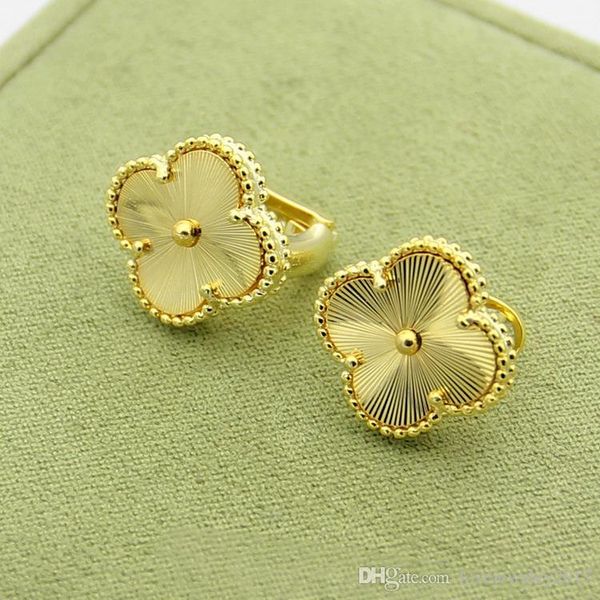 new style luxury designer jewelry women earrings clover stud high version silver 18k gold textures 1.3cm four leaf flower stud earrings, Golden;silver
new style luxury designer jewelry women earrings clover stud high version silver 18k gold textures 1.3cm four leaf flower stud earrings, Golden;silver