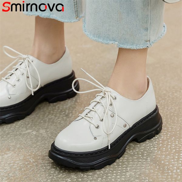 smirnova 2020 genuine leather shoes women spring autumn single shoes round toe rivet casual flat platform woman, Black
smirnova 2020 genuine leather shoes women spring autumn single shoes round toe rivet casual flat platform woman, Black