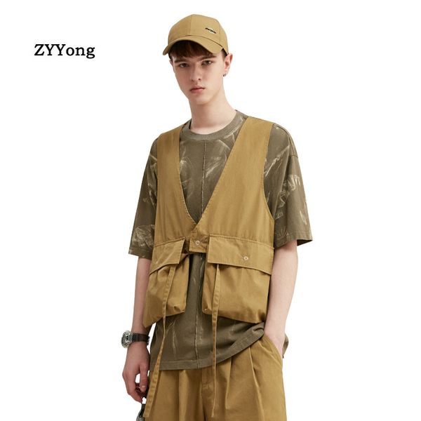 summer men vest jackets youth fashion leisure streetwear hip hop gilet travel sleeveless tooling style loose big pocket coat set, Black;white
summer men vest jackets youth fashion leisure streetwear hip hop gilet travel sleeveless tooling style loose big pocket coat set, Black;white
