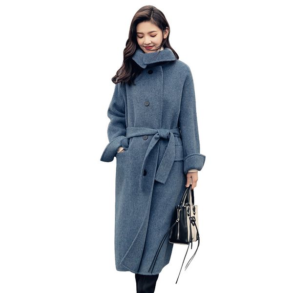 2019 elegant women's winter autumn woolen wool fur belted long overcoat casual coat jackets outwear, Black
2019 elegant women's winter autumn woolen wool fur belted long overcoat casual coat jackets outwear, Black