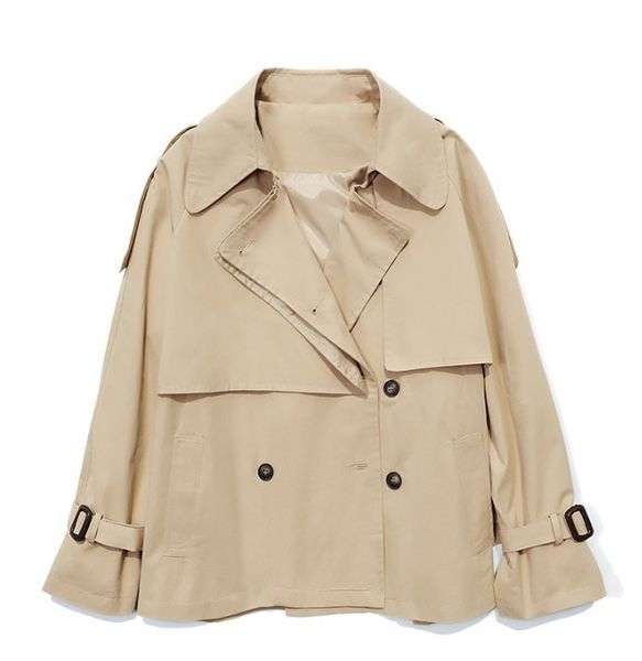Womens Coat Fashion Solid Short Autumn Trench Coats Women Casual Loose Warm Windbreaker Womens Vintage Elegant Overcoats New
Womens Coat Fashion Solid Short Autumn Trench Coats Women Casual Loose Warm Windbreaker Womens Vintage Elegant Overcoats New