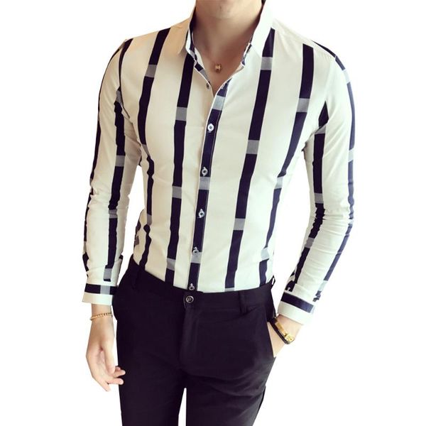 весна осень wide stripe shirt мужчины моды с длинным рукавом британский стиль slim fit мужской повседневный социальный hot sale ночной клуб, White;black
весна осень wide stripe shirt мужчины моды с длинным рукавом британский стиль slim fit мужской повседневный социальный hot sale ночной клуб, White;black